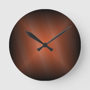 Orangenreflektion Runde Wanduhr