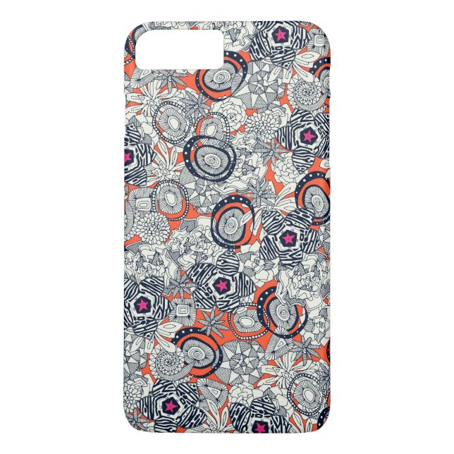 Orangenrosa Stern Case-Mate iPhone Hülle (Rückseite)