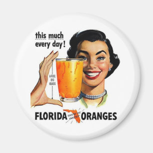 Orangensaft Floridas Magnet