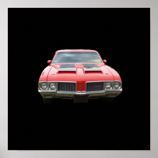 Orangensaft oder Rot Oldsmobile Cutlass Poster (Vorne)