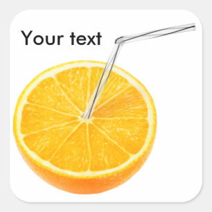 Orangensaft Quadratischer Aufkleber