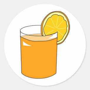 Orangensaft Runder Aufkleber