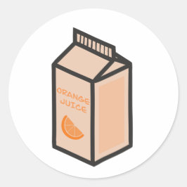 Orangensaft Runder Aufkleber