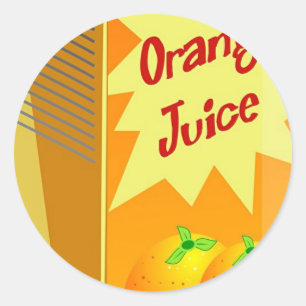 Orangensaft Runder Aufkleber