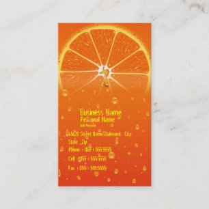 Orangensaft-saftige Tropfen Friuts Visitenkarte