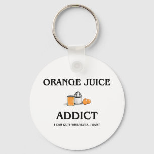 Orangensaft-Süchtiger Schlüsselanhänger