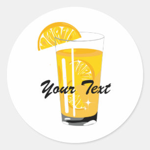 Orangensaftaufkleber Runder Aufkleber