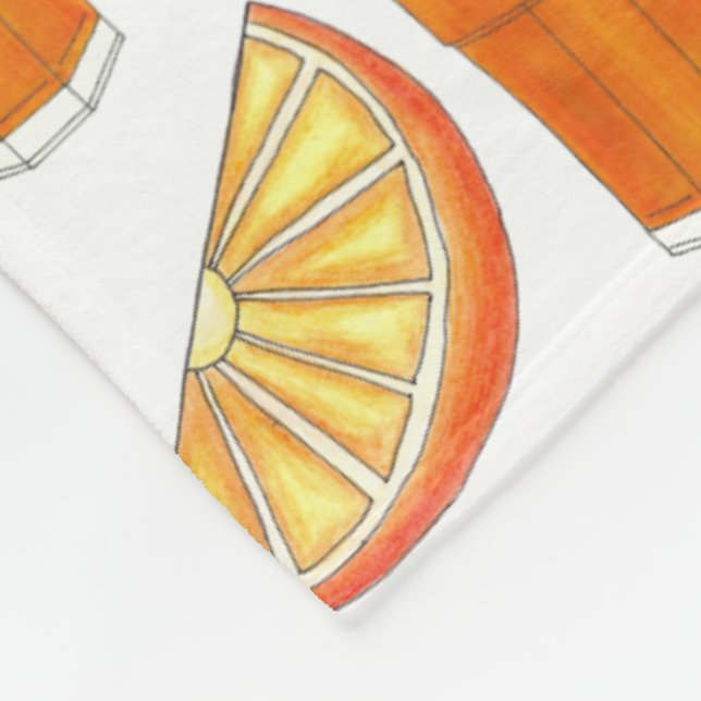 OrangensaftCitrus Fruit Slice, frisch gepresst Fleecedecke (Ecke)