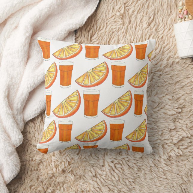 OrangensaftCitrus Fruit Slice, frisch gepresst Kissen (Decke)