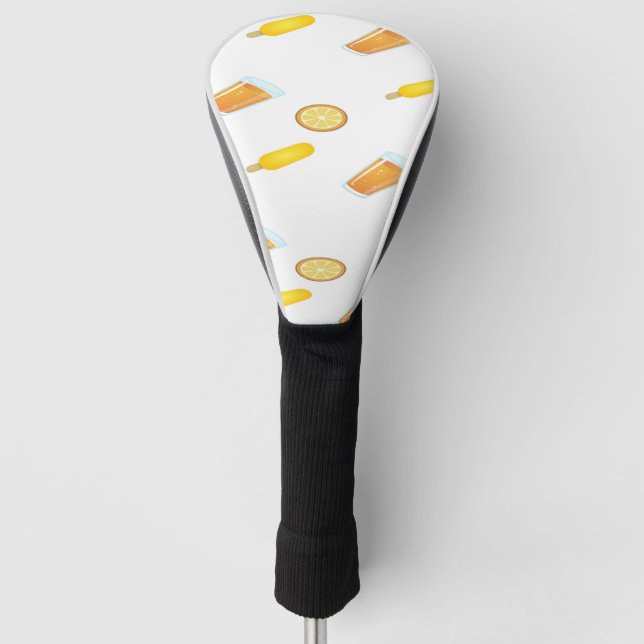 Orangensaftmuster Golf Headcover (Vorderseite)