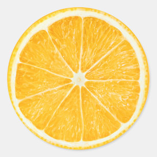 Orangenscheibe Runder Aufkleber