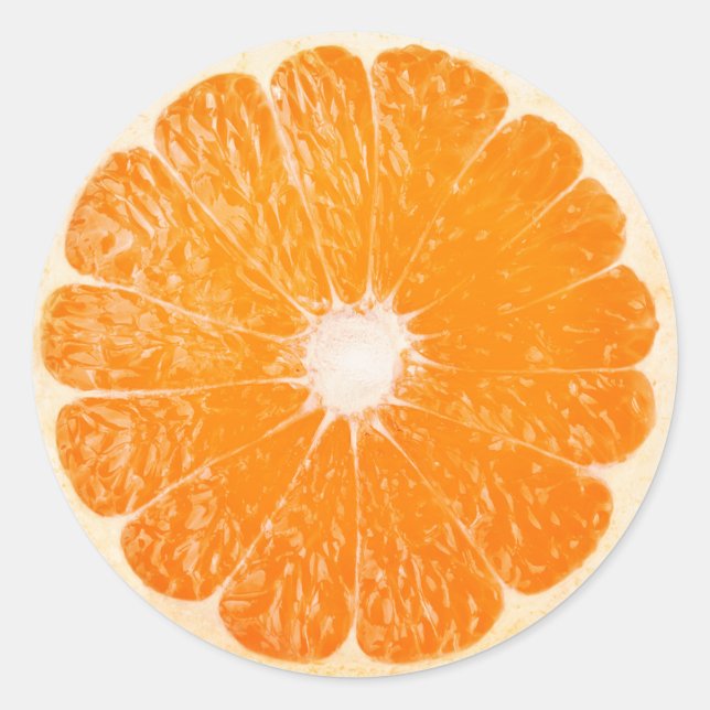 Orangenscheibe Runder Aufkleber (Vorderseite)