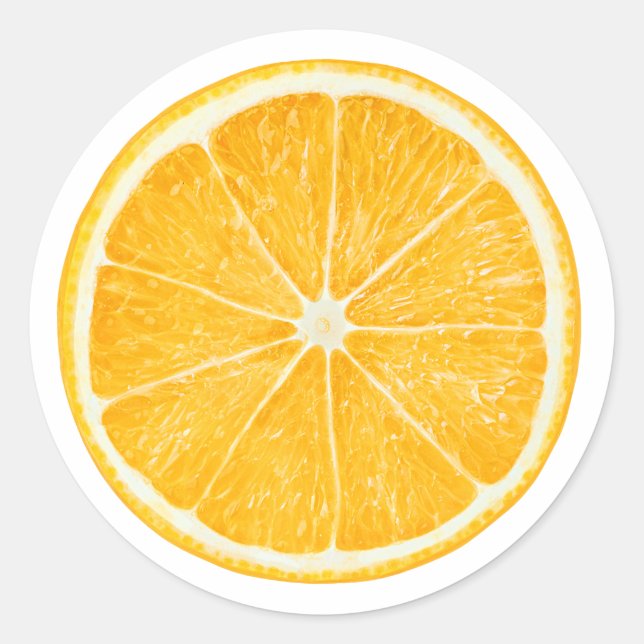 Orangenscheibe Runder Aufkleber (Vorderseite)