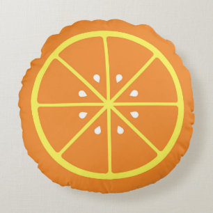 Orangenscheibe Rundes Kissen