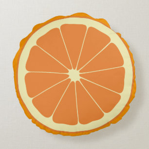 Orangenscheibe Rundes Kissen
