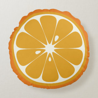 Orangenscheibe Rundes Kissen