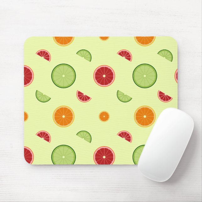 Orangenscheiben Nahtloses Muster Mousepad (Mit Mouse)