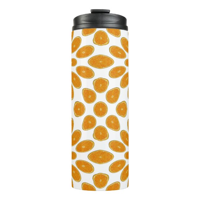 Orangenscheiben Thermosbecher (Vorderseite)