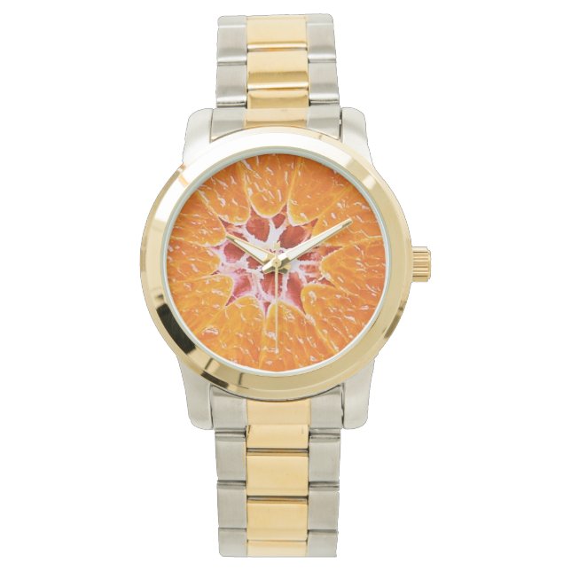 Orangenschnitt Armbanduhr (Vorderseite)