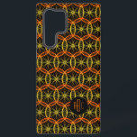 Orangenschwarze Bikerradinitis Samsung Galaxy Hülle<br><div class="desc">Dieses Gehäuse hat ein leuchtendes geometrisches Muster,  das aus wiederholten Fahrradrädern besteht,  die für einen begeisterten Radfahrer entworfen wurden. In der unteren Ecke befindet sich ein orangefarbener und schwarzer Kreis,  in dem Sie Ihre Initialen in passender Orange hinzufügen können.</div>