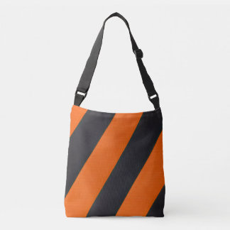 Orangenschwarze Streifen Cross-Body-Bag Tragetaschen Mit Langen Trägern
