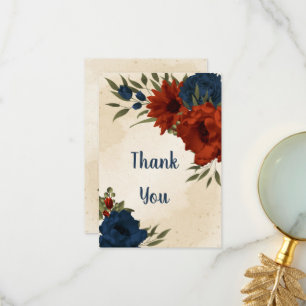 Orangenseehochzeit Dankeskarte