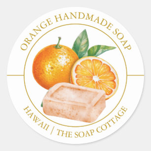 Orangenseife Runder Aufkleber