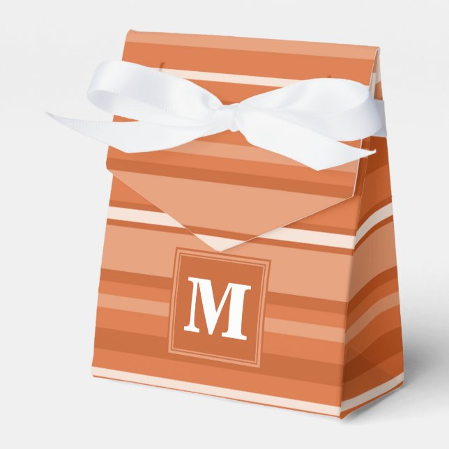 Orangenstreifen Geschenkschachtel (Vorderseite)
