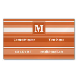 Orangenstreifen Magnetische Visitenkarte