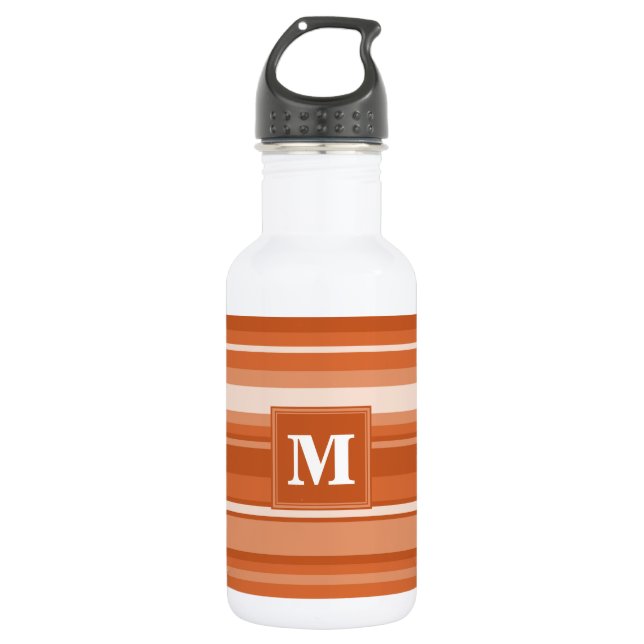 Orangenstreifen Trinkflasche (Vorderseite)