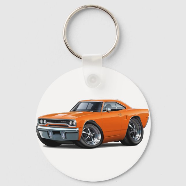 Orangenwagen 1970 schlüsselanhänger (Vorderseite)