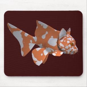 Orangenweißer Gepunkteter Katfisch Mousepad