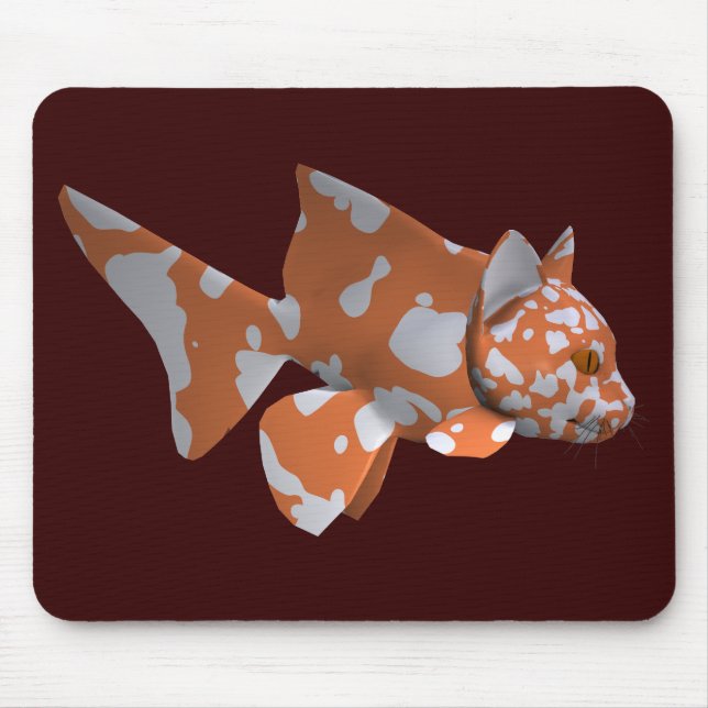 Orangenweißer Gepunkteter Katfisch Mousepad (Vorne)