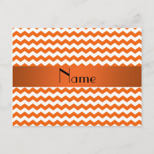 Orangenwürmer mit personalisiertem Namen Postkarte