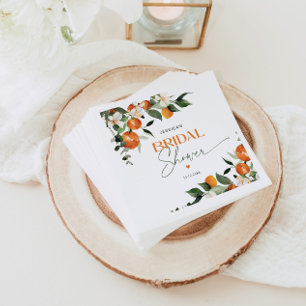 Orangenzitrus-Brautparty Serviette