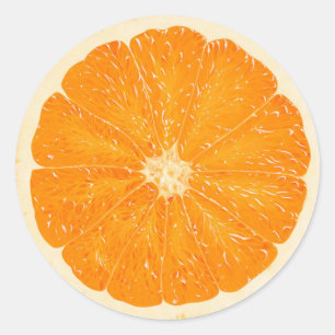 Orangenzitruskleber Runder Aufkleber