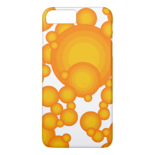 Oranger 70er-Jahre-Styling-Kreise wie Blasen Case-Mate iPhone Hülle