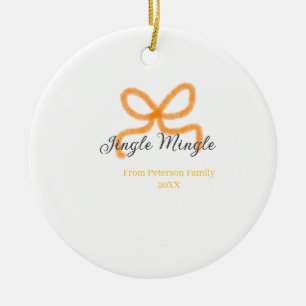 Oranger Bogen Jingle Mingle Retro Boho Familiennam Keramik Ornament