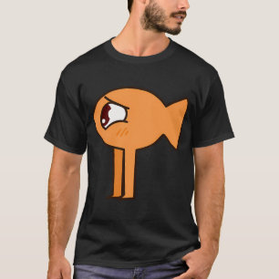 Oranger Fisch mit Beinen T-Shirt