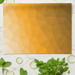 Oranger geometrischer Maschenverlauf mit Farbverla Geschirrtuch