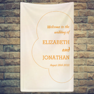 Oranger Hochzeitssonnenuntergang Banner