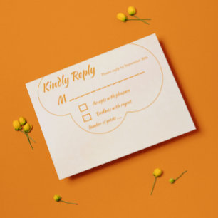Oranger Hochzeitssonnenuntergang RSVP Karte