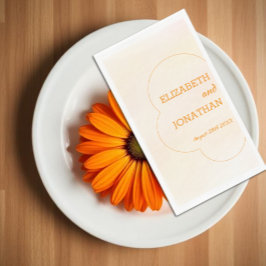 Oranger Hochzeitssonnenuntergang Serviette