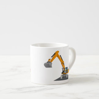 oranger Kettenbagger Espressotasse