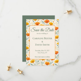 Oranger Klatschmohn Flowers  Save The Date