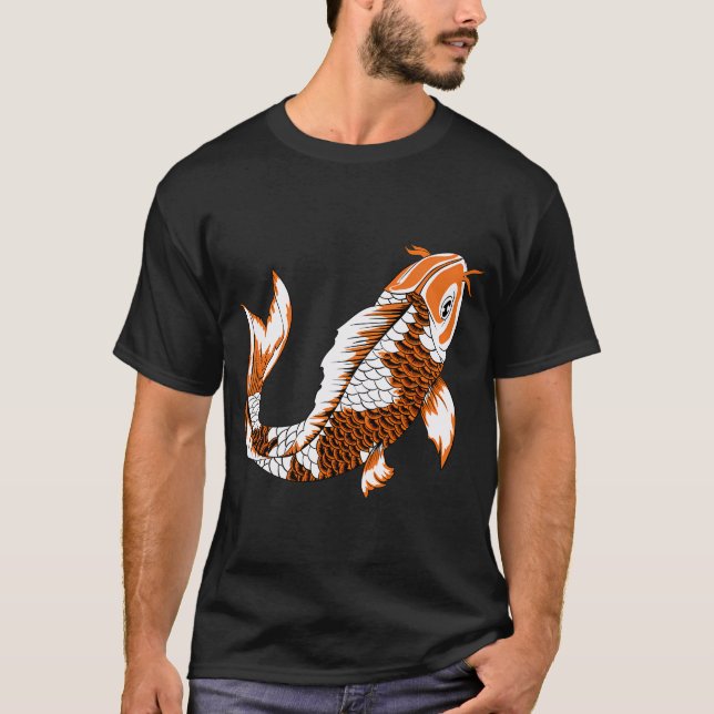 Oranger Koi T-Shirt (Vorderseite)