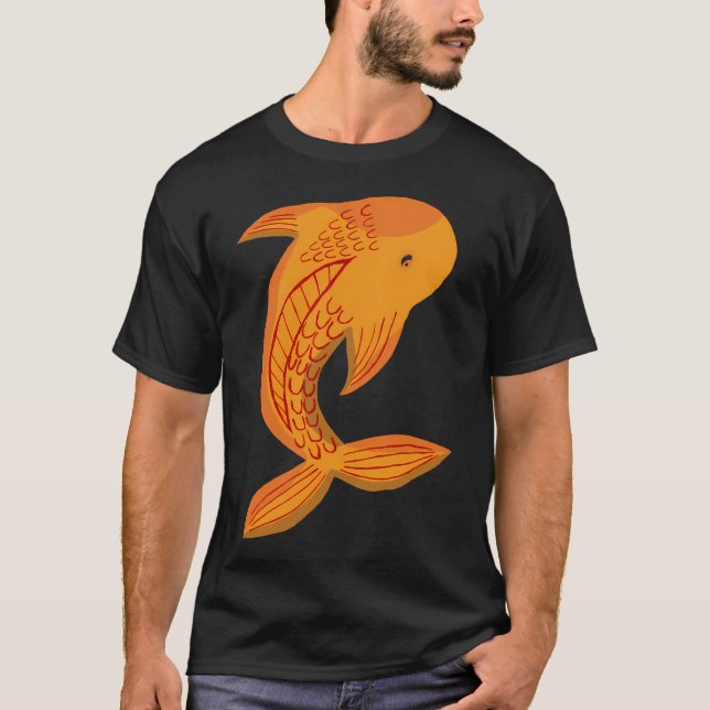 Oranger Koi T-Shirt (Vorderseite)