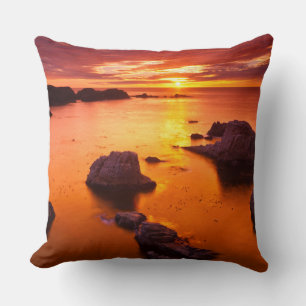 Oranger Landschaftsausschnitt, Sonnenuntergang, Ka Kissen