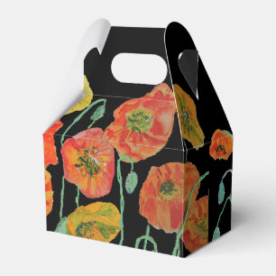 Oranger Mohn Florale Hochzeitstorte Geschenkbox Geschenkschachtel