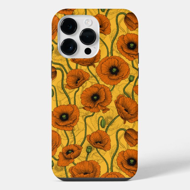 Oranger Mohn iPhone 14 Pro Max Hülle (Rückseite)